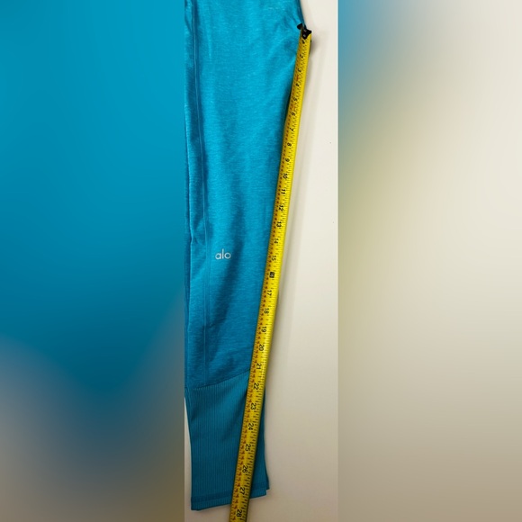 Alo Yoga Bright Aqua Heather Alosoft Lounge Leggings teal XS - Picture 6 of 6